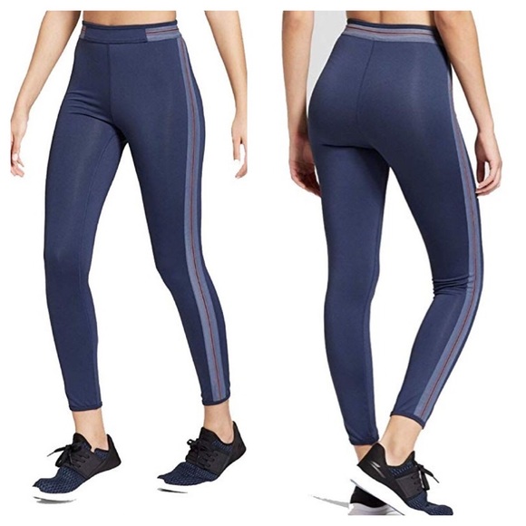 Joylab Side Stripe Navy 78 Mid Rise 